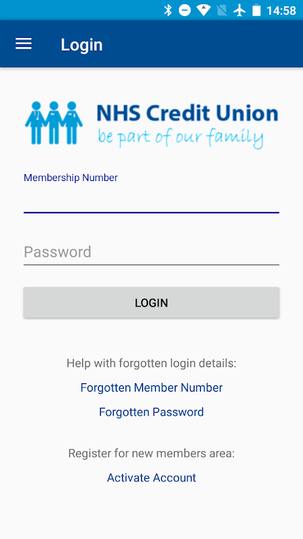 NHS Credit Union Mobile Screenshot 1