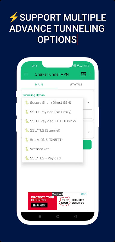 SnakeTunnel VPN Screenshot 1