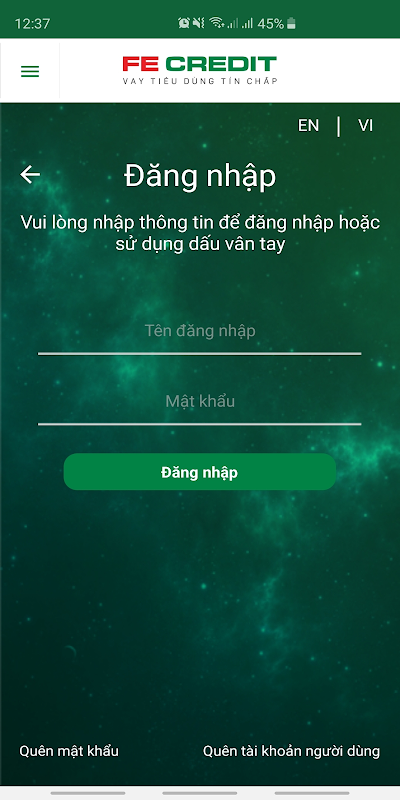 FE CREDIT Mobile: Vay tiêu dùng,Thẻ ,Bảo Hiểm Screenshot 1