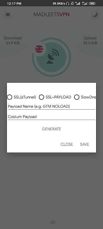 Madleets VPN SSH|DNS|WebSocket Screenshot 1