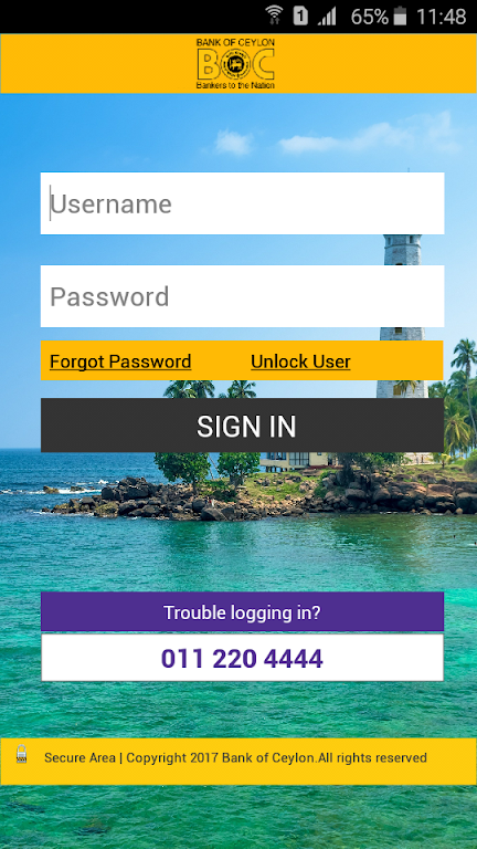 Bank of Ceylon Mobile Banking Screenshot 2