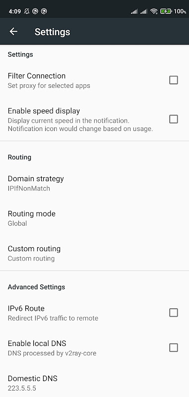 V2Ray Injector - Free V2Ray Client/Tunnel VPN Screenshot 1