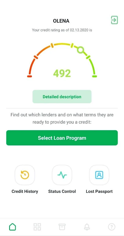 Credit history Screenshot 2