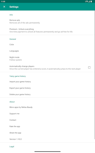 Yatzy Scoring Card - Play Yahtzee Screenshot 1