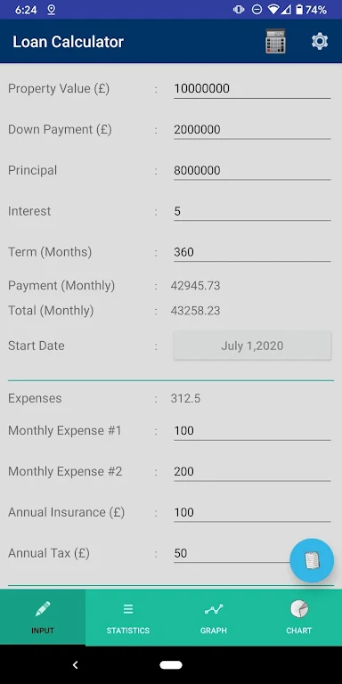 Loan and Mortgage Calculator Screenshot 1