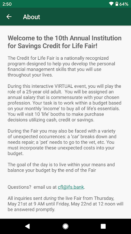 IFS Credit For Life Fair Screenshot 3