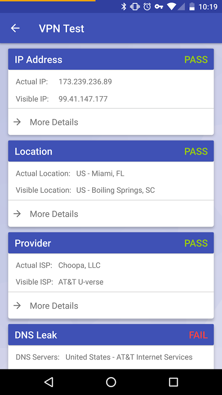 VPN Test Screenshot 3