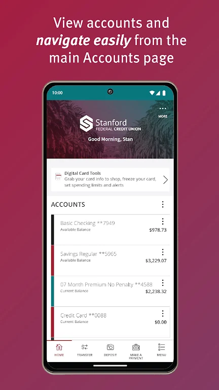 Stanford FCU Mobile Banking Screenshot 2