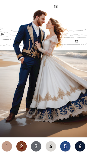 Gown Color by Number Book Screenshot 3
