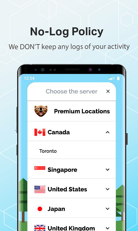 Grizzly VPN - Unlimited Free VPN & WiFi Security Screenshot 2