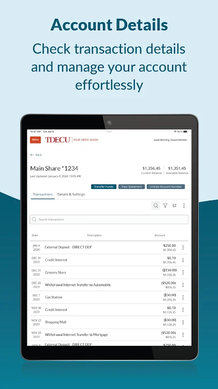 TDECU Digital Banking Screenshot 4