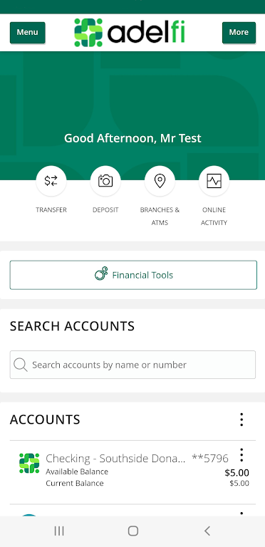 AdelFi Mobile Banking Screenshot 2