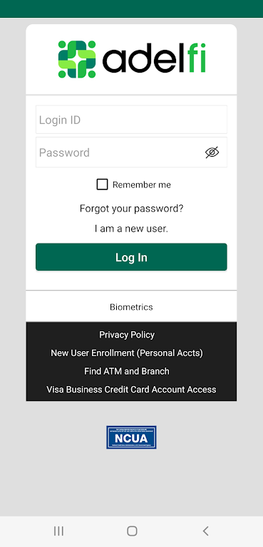 AdelFi Mobile Banking Screenshot 1