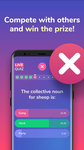 Live Quiz - Vinci Soldi Veri Screenshot 1