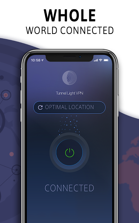 Tunnel Light - Free VPN 360 Proxy & Hotspot Master Screenshot 1