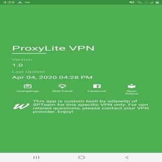 ProxyLite Main App - HTTP, SSL & UDP VPN App Screenshot 1