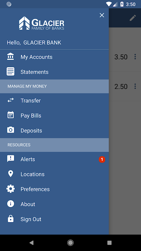 Glacier Family Banks - Mobile Screenshot 3