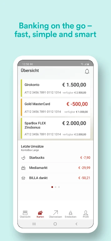 BAWAG Banking App Screenshot 1