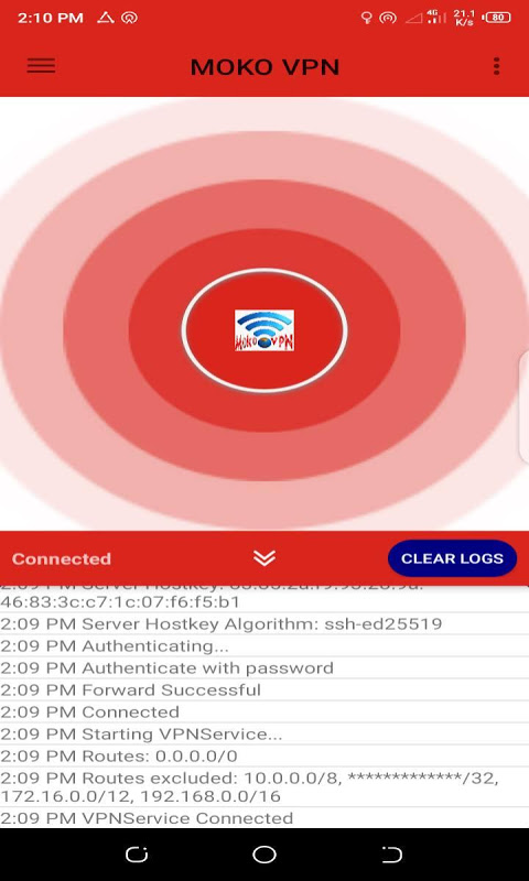Moko VPN - Free Fast SHH/HTTP/SSL Tunnel Screenshot 4