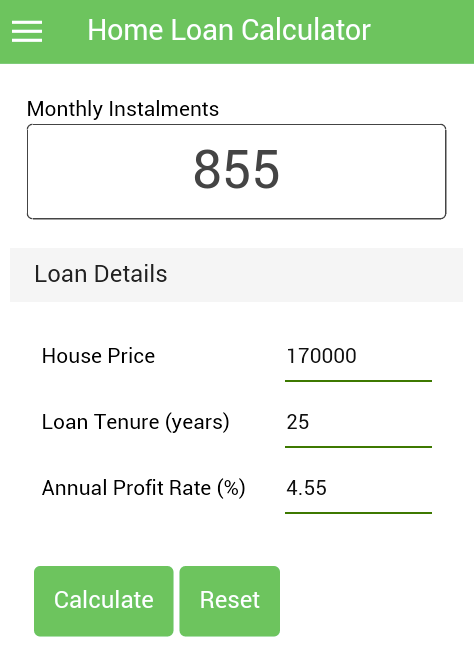 Home Loan Calculator Screenshot 2