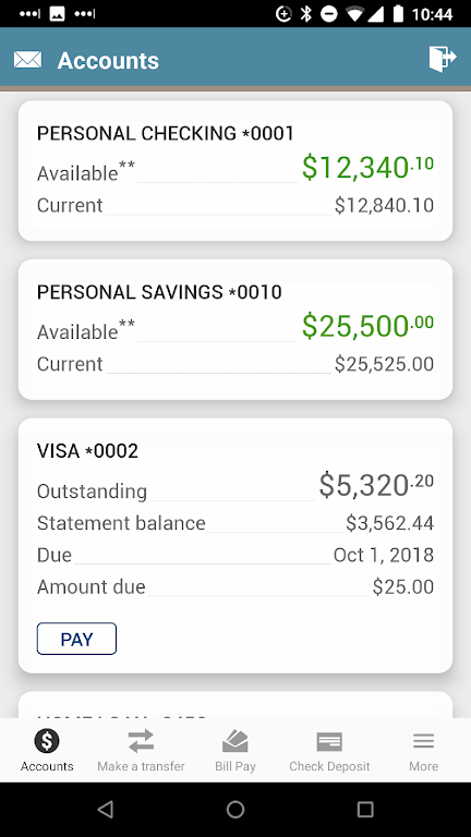 Kirtland CU Mobile Banking Screenshot 1