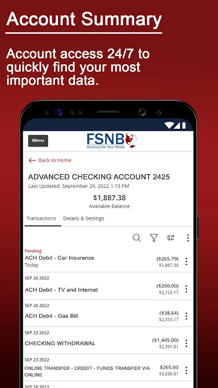 FSNB Mobile Banking Screenshot 1