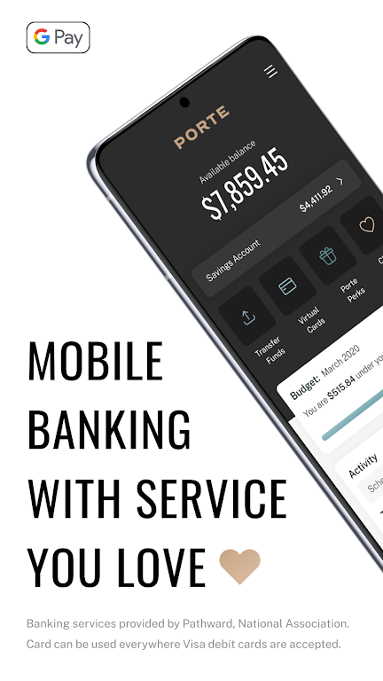 Porte: Mobile Banking Screenshot 1