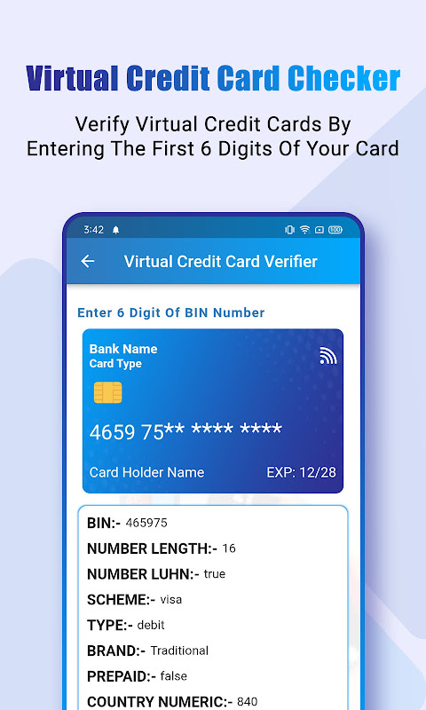 Virtual Credit Card Verifier Screenshot 4