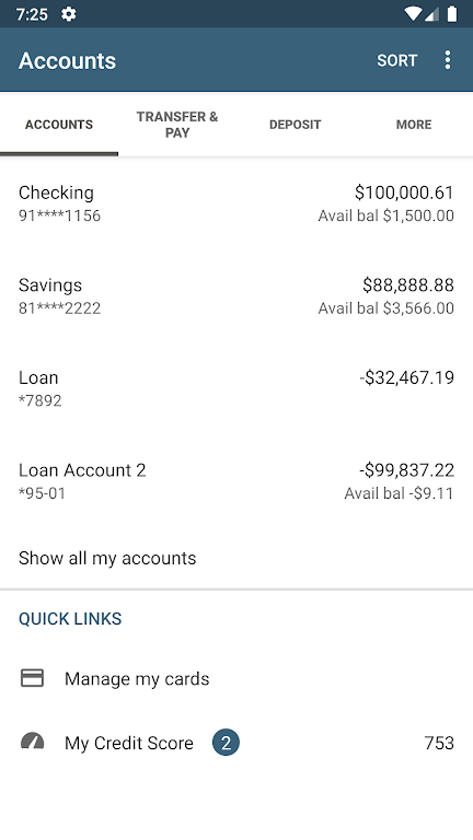 TBK Bank Mobile App Screenshot 2
