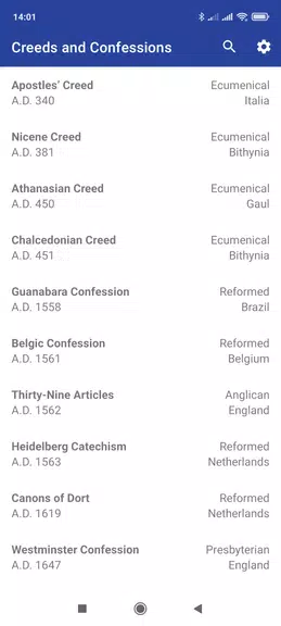 Creeds and Confessions Screenshot 1