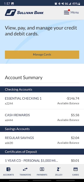 Sullivan Bank Screenshot 3