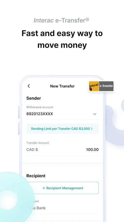 Hana Bank Canada Screenshot 1