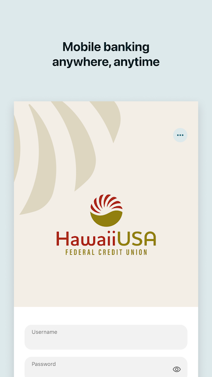 HawaiiUSA FCU Mobile Banking Screenshot 1