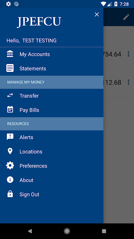JPEFCU Mobile  Banking Screenshot 3