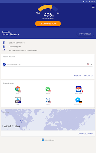 Rocket VPN – Internet Freedom Screenshot 1