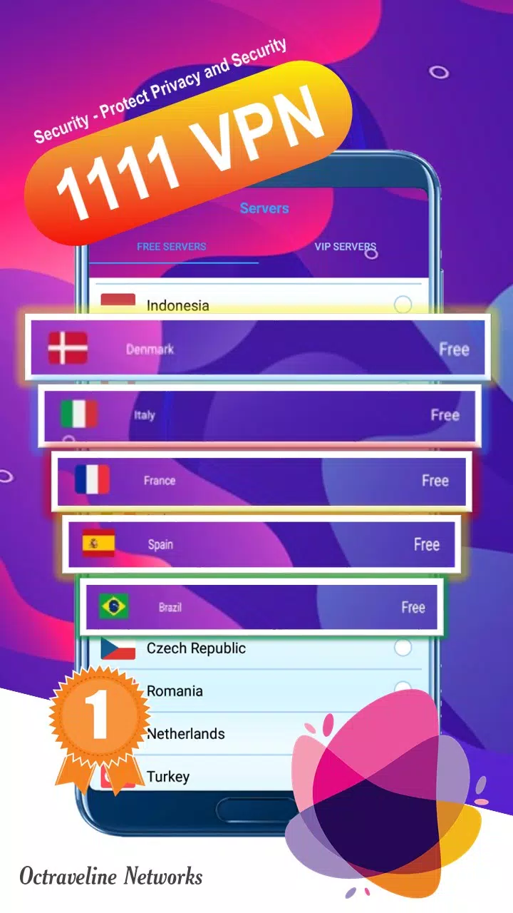 1111 VPN - A Fast, Unlimited, Free VPN Proxy Screenshot 1