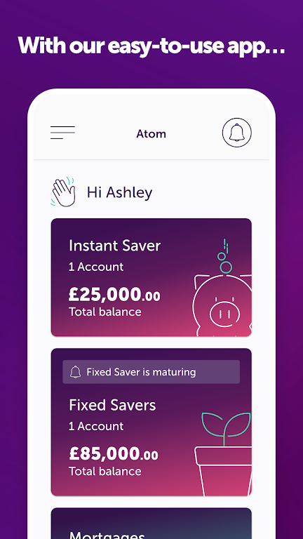Atom bank Screenshot 3