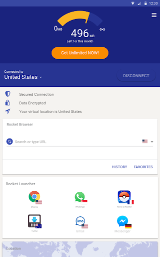 Rocket VPN – Internet Freedom Screenshot 2