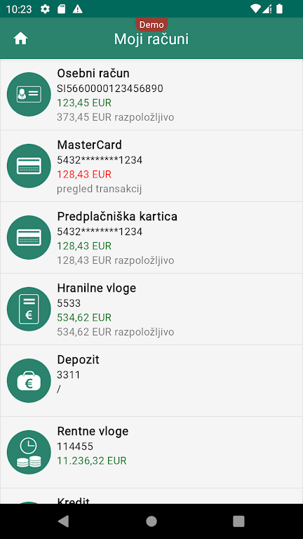 Mobilna banka mLON Screenshot 4