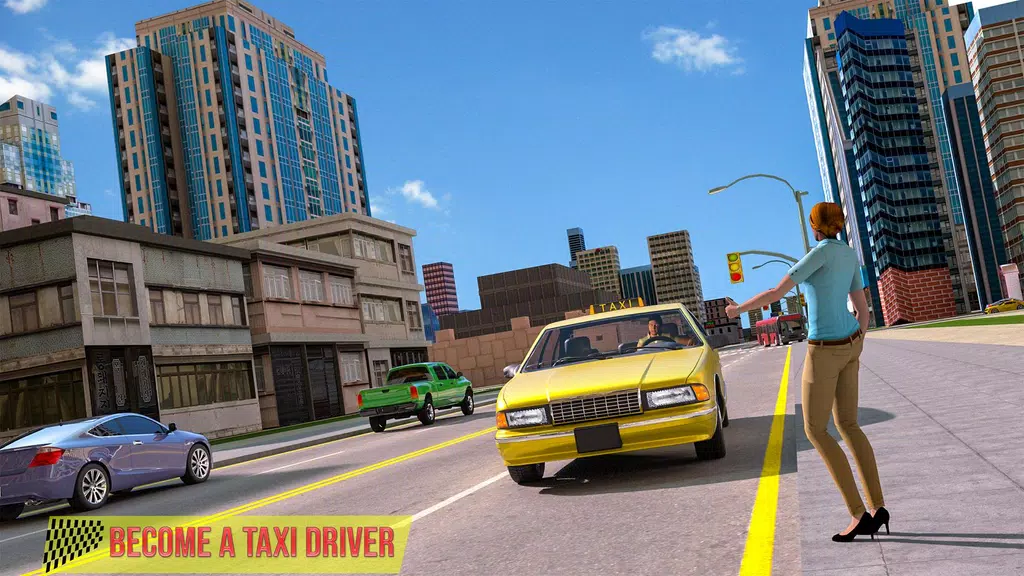 Passenger Taxi Car City Rush Driving Screenshot 2