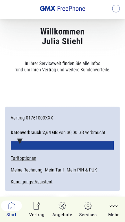 GMX FreePhone Screenshot 1