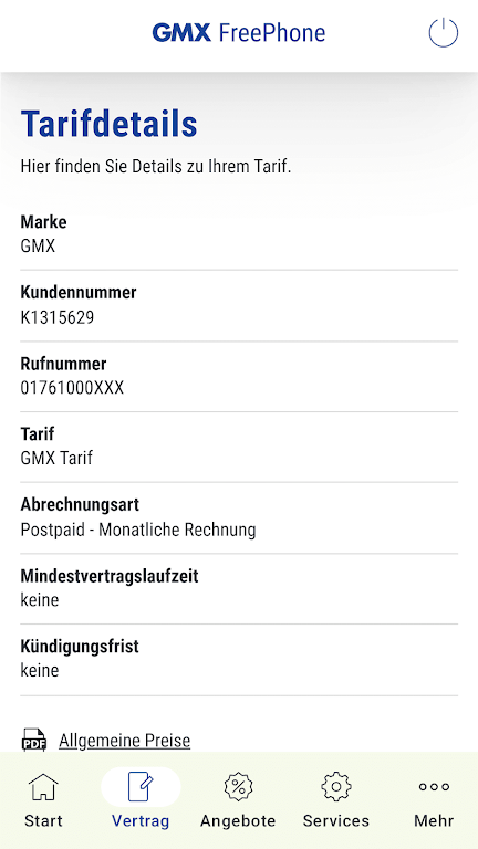 GMX FreePhone Screenshot 3