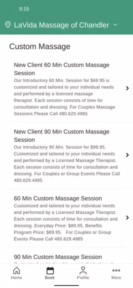 LaVida Massage Screenshot 2