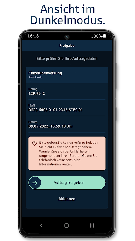 BW-pushTAN pushTAN der BW-Bank Screenshot 3