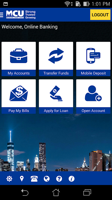 NYMCU Mobile Banking Screenshot 1