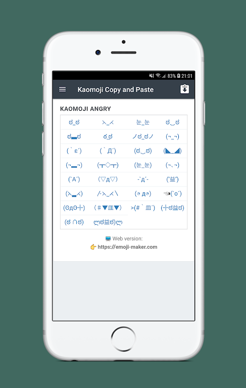 (๑￫ܫ￩) Kaomoji Copy and Paste Screenshot 2
