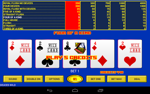 Deuces Wild - Video Poker Screenshot 1