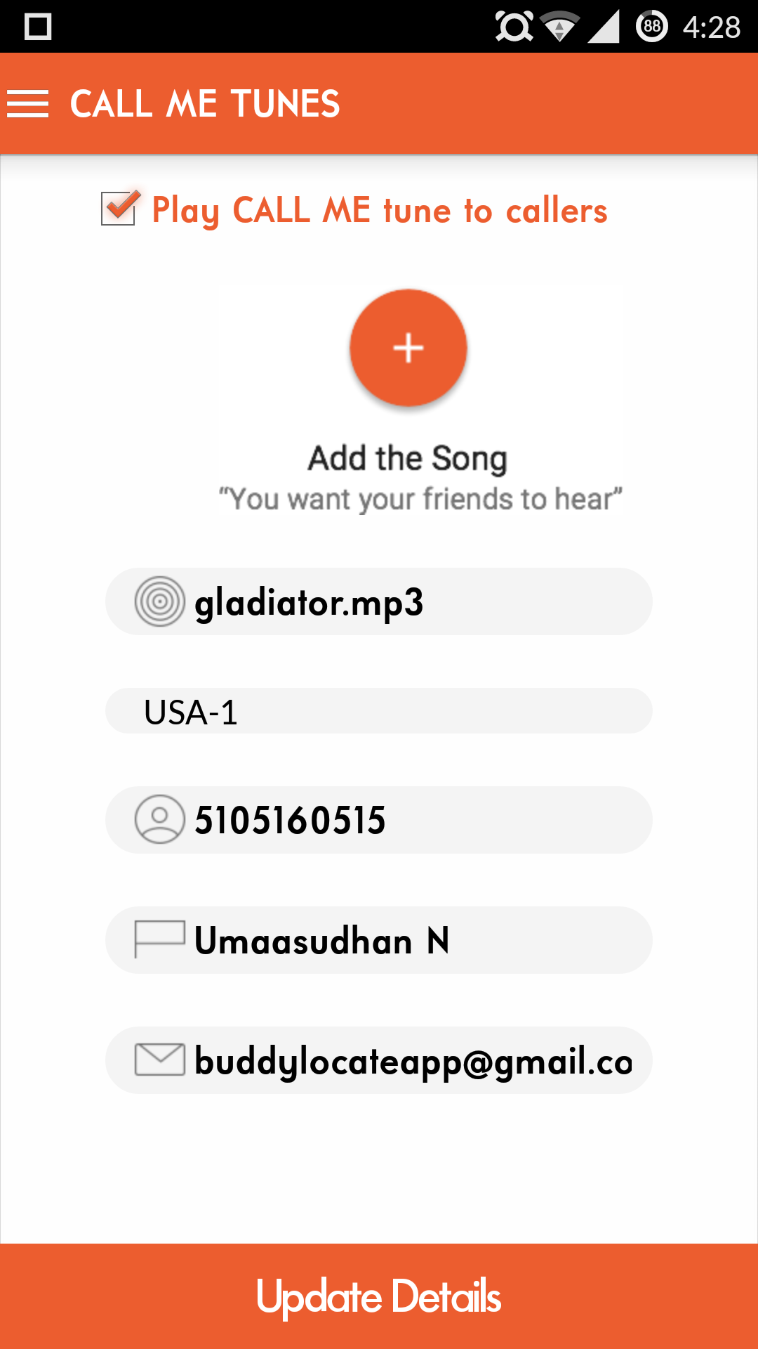 Wring Free Caller Tunes Screenshot 3