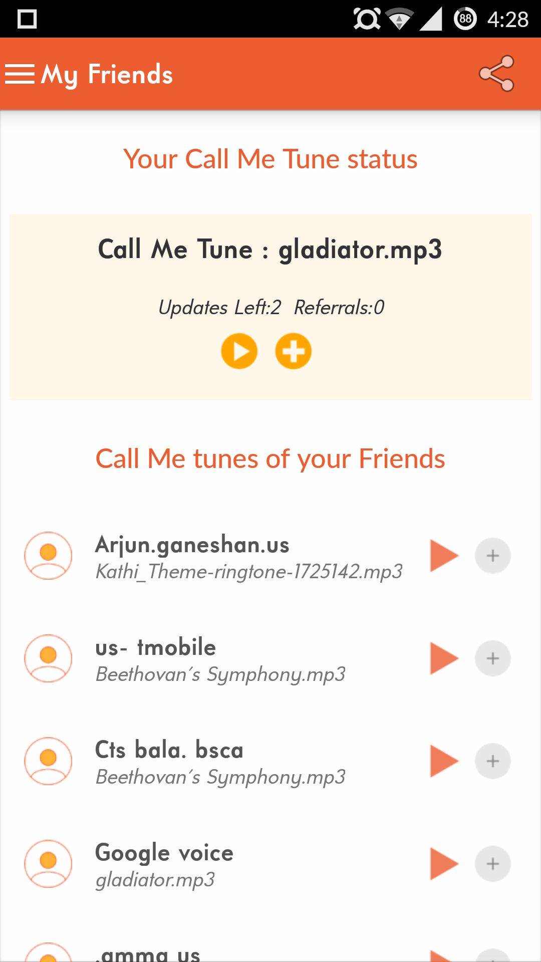 Wring Free Caller Tunes Screenshot 8