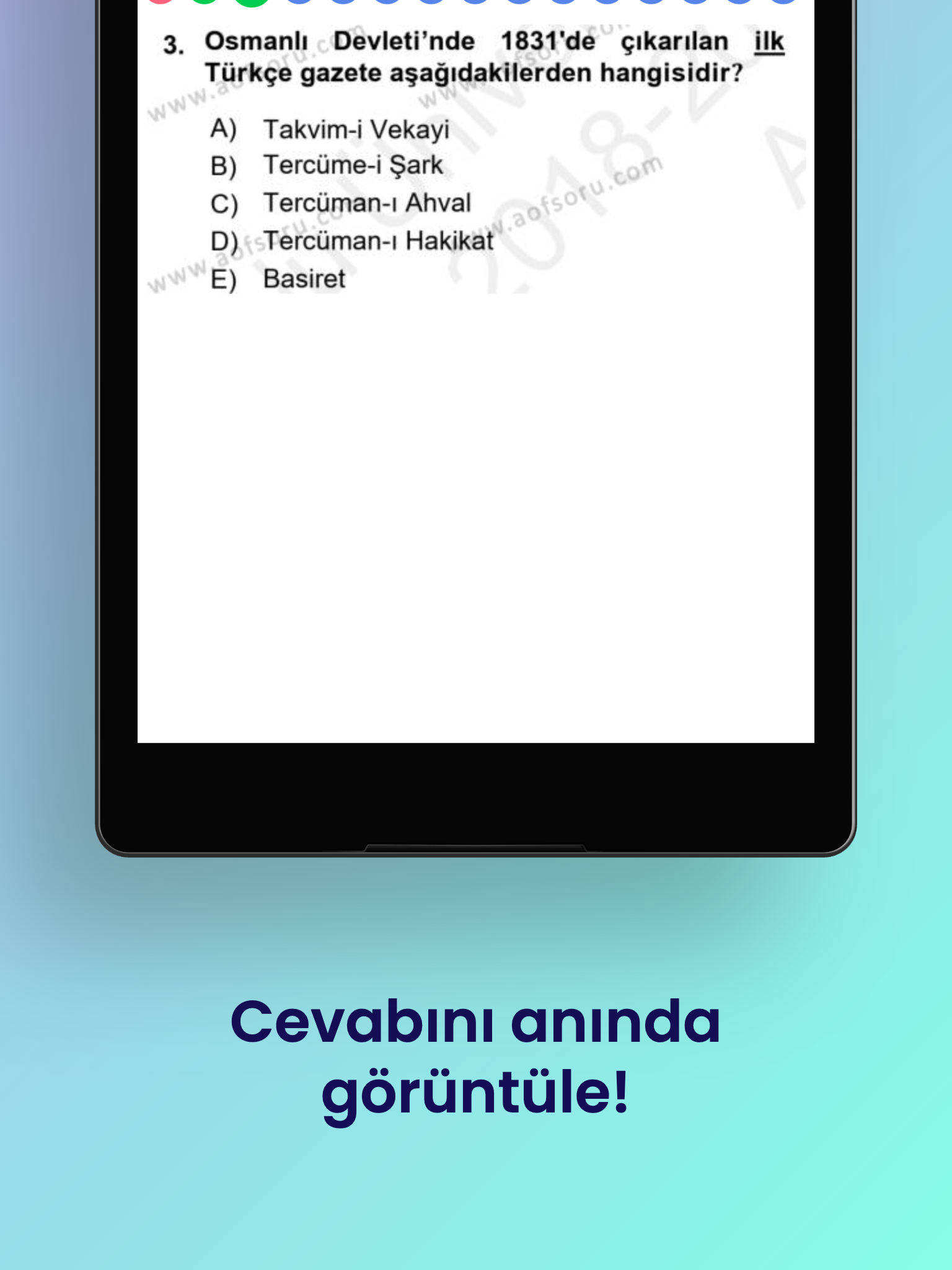 AÖF Soru Screenshot 11